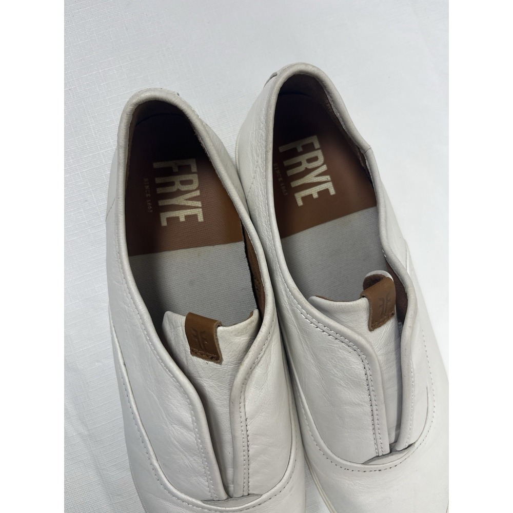 Frye Womens Maya CVO Slip On Sneakers White Leather Shoes 9M Casual Classic Fest - Picture 9 of 16